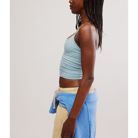 FP Movement by Free People Light Blue On the Rise Rouched Camisole - Picture 3 of 13